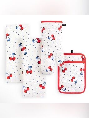 Kate Spade cherry dot kitchen 4-pc set